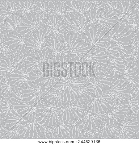 Vector Abstract Monochromatic Pattern In Gray Colors