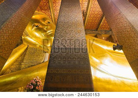 Wat-pho, Bangkok Thailand:- April 13, 2018:-: Wat Pho Or The Official Name Is Wat Pho As The Oldest 