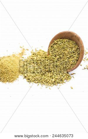 Fennel, Isolated, Seed, Seeds, White, Wooden, Nature, Herb, Food, Closeup, Healthy, Organic, Medicin