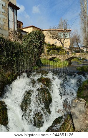 Beautiful Cascades Of The River Cifuentes To Its Pass By Trillo Leaving In The Tagus River. Nature, 