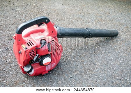 A Petrol Leaf Blower For Clearing Large Amounts Of Fallen Leaves