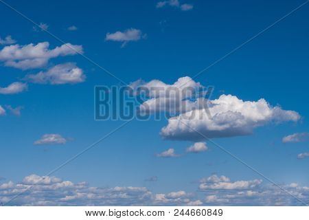 Beautifu Bluel Sky, Summer Warm Day Texture