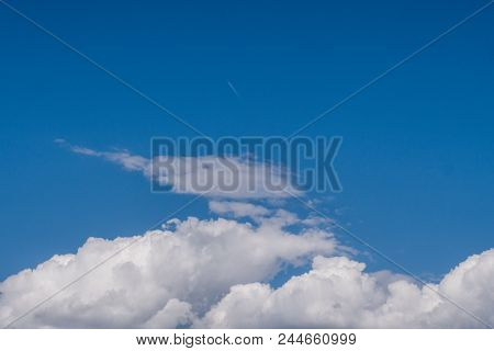 Beautifu Bluel Sky, Summer Warm Day Texture
