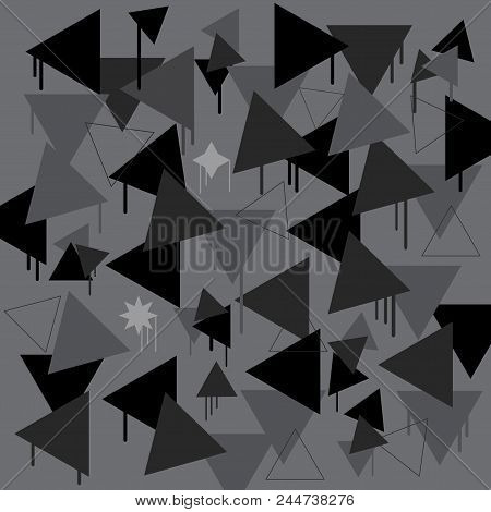 Vector Background Of Gray Geometric Triangle Camouflage