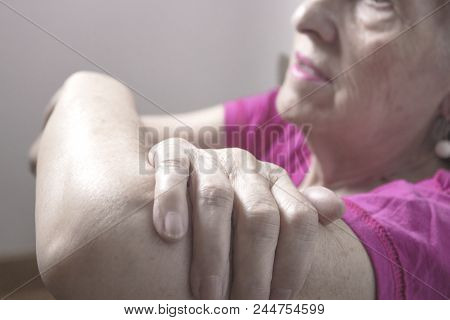 Rehabilitation Exercises For An Older Woman With Cerebral Stroke