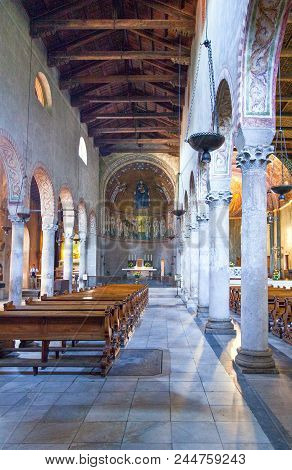 Trieste, Italy - August 9, 2010: The Side Nave Of The San Giusto Cathedral