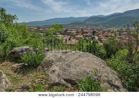 Peshtera, Bulgaria - May 5, 2018: Panoramic View Of Town Of Peshtera From The Peristera Fortress, Pa