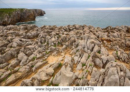 Bufones de Arenillas in the cost of Asturias, north of Spain