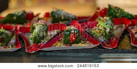 Sweetend Betel Leaves Packaged For Sale At A Shop