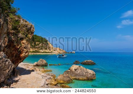 village of Agios Nikitas, Lefkada, Ionian Islands, Greece