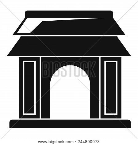 Asian Gate Icon. Simple Illustration Of Asian Gate Vector Icon For Web Design Isolated On White Back