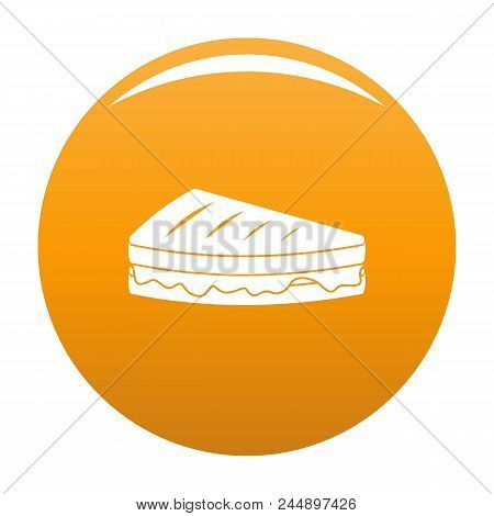 Sandwich Icon. Simple Illustration Of Sandwich Vector Icon For Any Design Orange