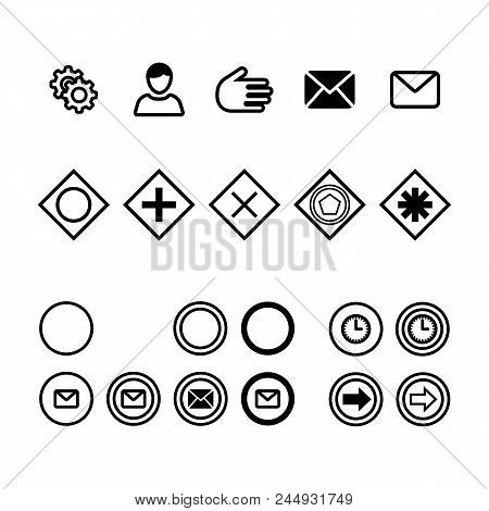 Icons For Business Process Diagrams Flat Vector Illustration. Icons For Notation Bpmn. Concept For A