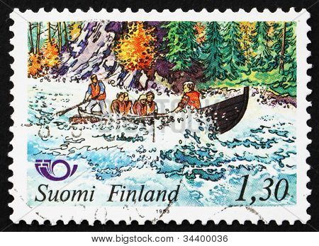 Briefmarke Finnland 1983 Kitkajoki Stromschnellen, Finnland