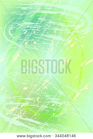 Vector Abstract Background With Green And Yellow Spots. Abstract Decoration Background