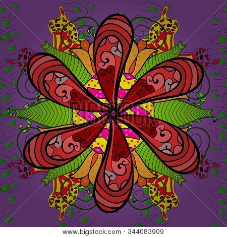 Simple Cute Pattern In Small-scale Flowers. Vector Illustration. Floral Seamless Background For Text