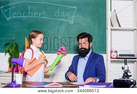 You Are The Best. Flower Present For Best Teacher. Knowledge Day Is 1 September. Back To School. Hap