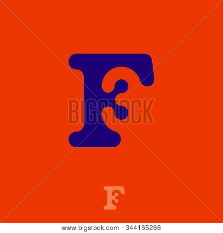 Number 3 and F letters monogram. Abstract logo isolated on an orange background. Monochrome option.