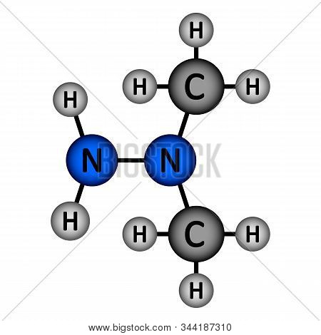 Heptyl Molecule Icon On White Background. Vector Illustration.