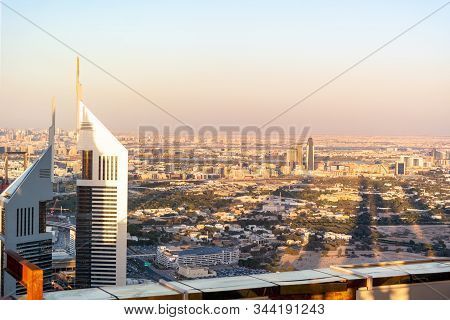 Aerial View Of The Iconic Sheikh Zayed Road Skyscrapers And Landmarks - Aerial View Of Dubai City Ro