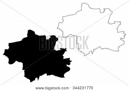 Munich City (federal Republic Of Germany) Map Vector Illustration, Scribble Sketch City Of Munchen M