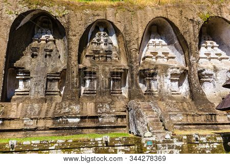 Ganung Kawi Temple in Bali Island Indonesia - travel and architecture background