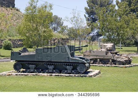 Bloemfontein, South Africa, November 22, 2006: Tanks From World War 2 On Display At Fort Bloemfontei