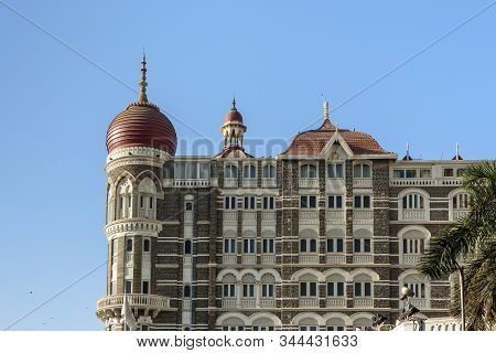 Mumbai, India - February 25, 2019: Taj Mahal Palace Hotel Is Heritage Luxury Hotel In Colaba Region 