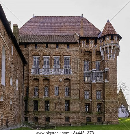 Malbork, Pomerania, Poland - January 2: Castle Of The Teutonic Order In Malbork - The Largest Castle