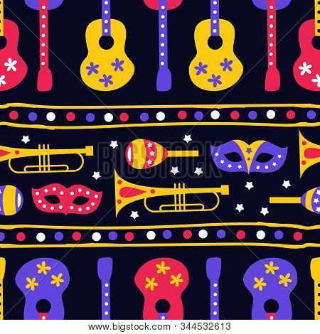 Seamless Pattern With Carnival Elements