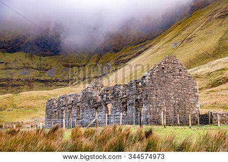 The Derelict Old School At Gleniff Horseshoe In County Leitrim - Ireland