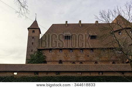Malbork, Pomerania, Poland - January 2: Castle Of The Teutonic Order In Malbork - The Largest Castle