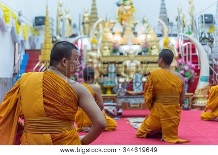 Samut Songkhram, Thailand - September 28, 2019 : Wat Phet Samut Worawihan (wat Ban Laem, Wat Si Cham