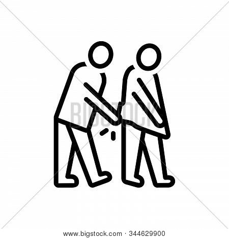 Black Line Icon For Degenerate Retrograde Sordid People