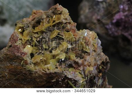 Wulfenite Mineral Texture As Very Nice Natural Background