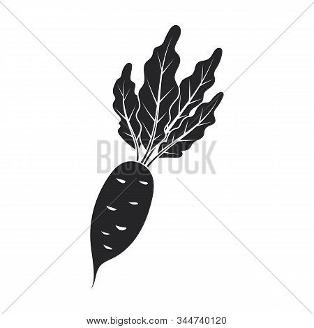 Beetroot Vector Icon.black Vector Icon Isolated On White Background Beetroot .