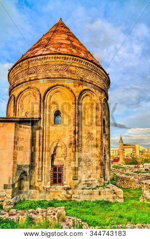 Cifte Minareli Medrese Or Twin Minaret Madrasa In Erzurum, Turkey