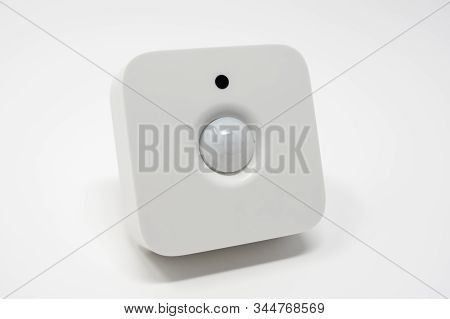 Modern Motion And Light Sensor. For Security Or Home Automation Purposes. Isolated On A White Backgr
