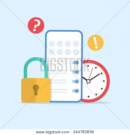 The Concept Of Setting Up The Operation Of Applications And Notifications On A Mobile Phone. Access 