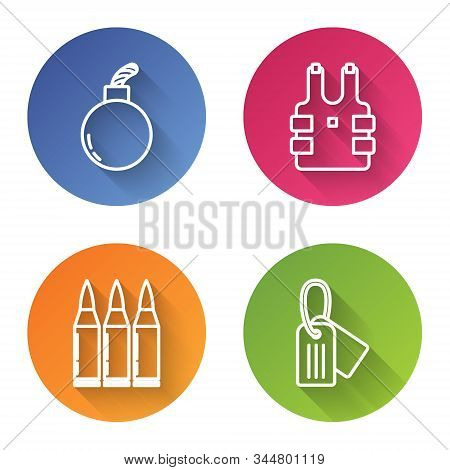 Set Line Bomb Ready To Explode , Bulletproof Vest For Protection From Bullets , Bullet And Military 