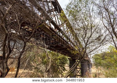 View Of The Iron Rail Bridge Over The Macquarie River Built In 1884 And Known As The Lattice Railway