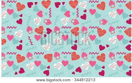 Valentines Day Love Seamless Pattern Stock Vector
