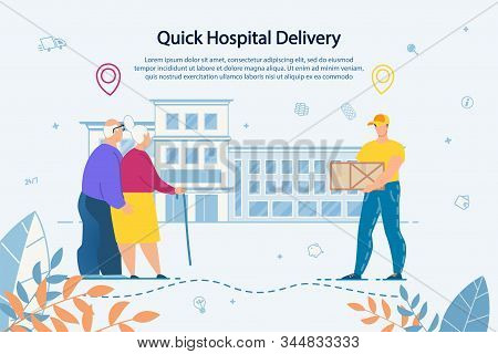 Quick Delivery Service. Transportation Goods, Products, Groceries, Drugs And Pharmaceuticals To Hosp
