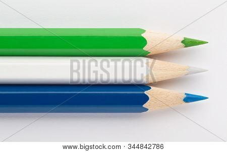 The State Flags Made Of Colorful Wooden Pencils Siera Leone