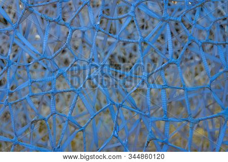 Blue Threads Web Tangle Soft Focus Material Object Background