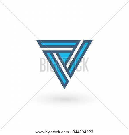 Geometric Triangle Unity Abstract Logo Design. Technology Business Identity Concept. Creative Corpor