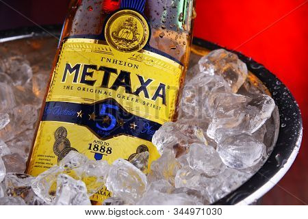 Bottle Of Metaxa Liqueur