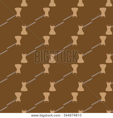 Seamless Pattern On The Dark Beige Background