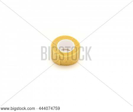 One Self-adhesive Bandage Finger Tape Roll In Skin Color Isolated On White Background