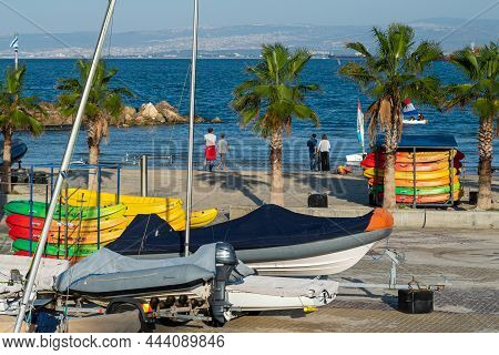 Israel, Haifa - December 3, 2021: Sailing School In Haifa